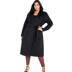 City Chic Money Maker Wool Blend Coat